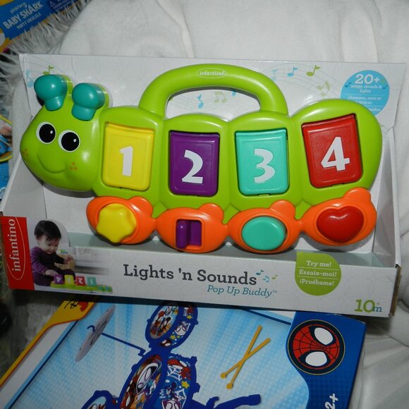 Infantino Baby Learning Fun Lights 'n Sounds Pop Up Buddy Toy BNIB🆕⌚📦🏃💨🚚 - Picture 4 of 16